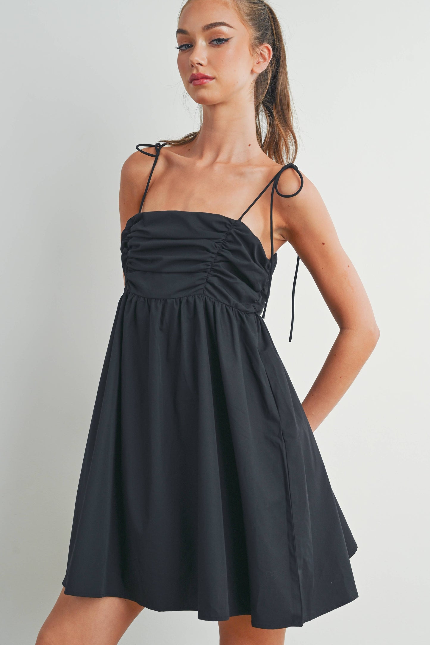 Bowtie Strap Mini Dress