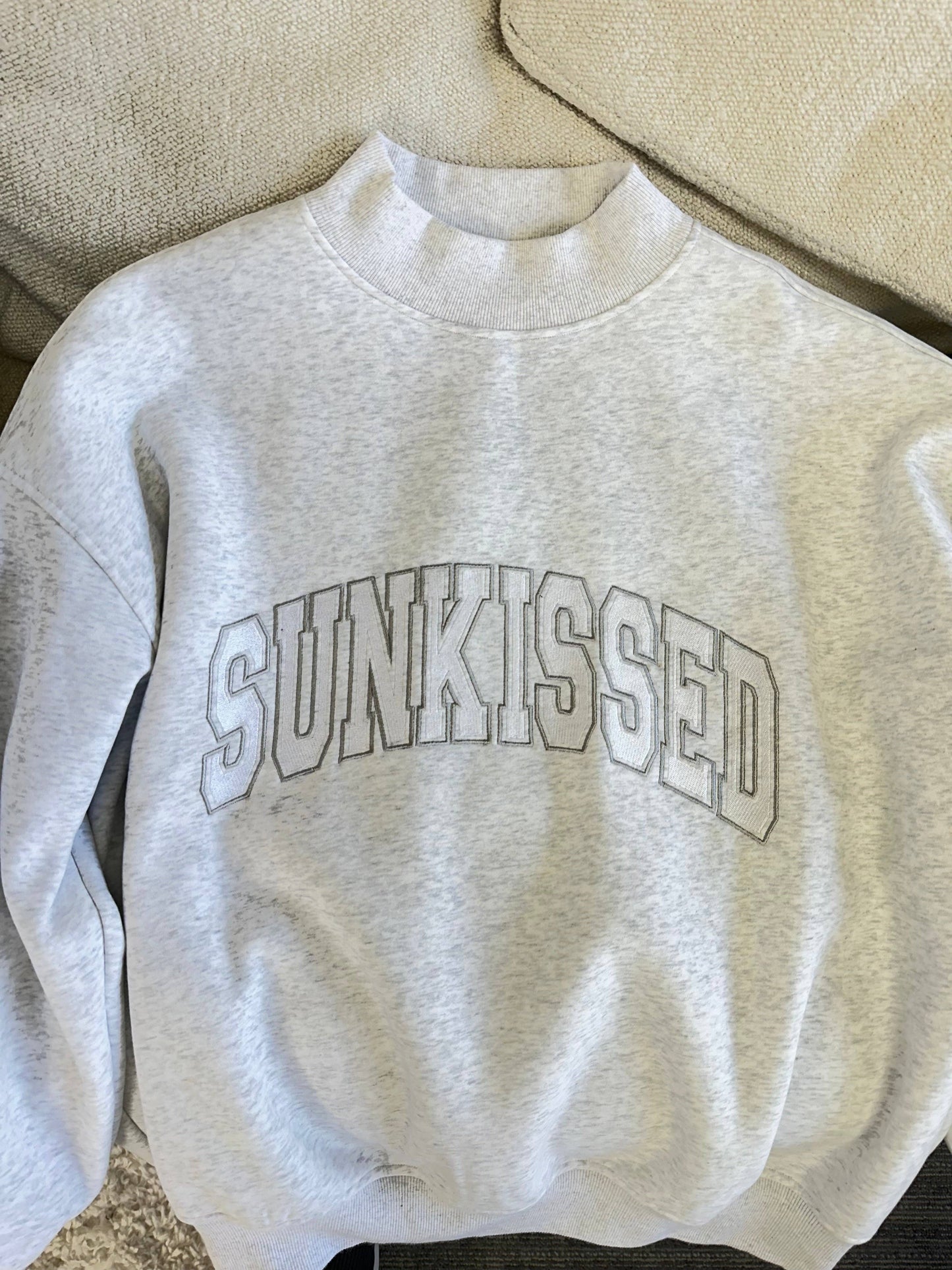 Mockneck Sunkissed Embroidered Sweatshirt