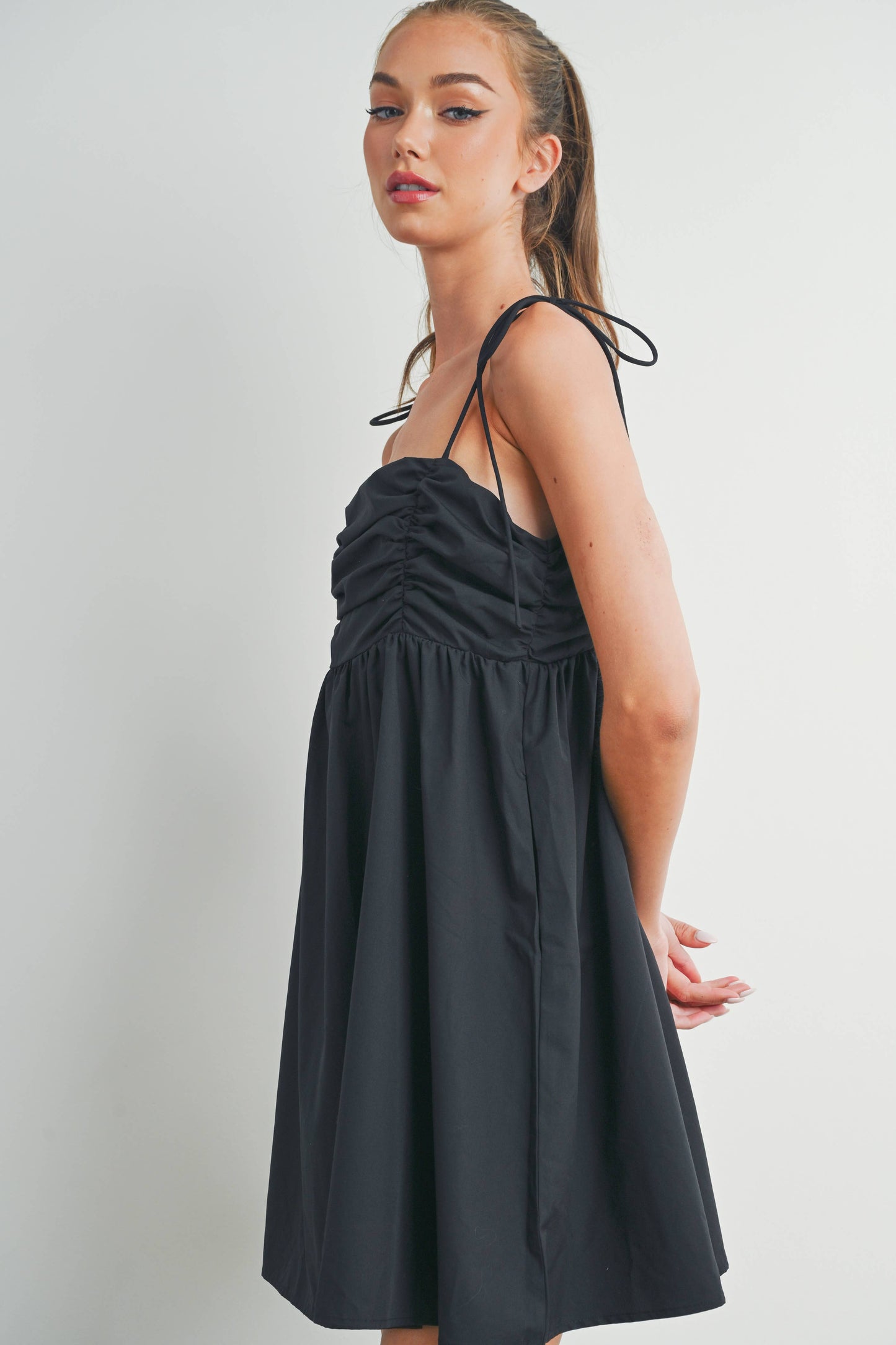 Bowtie Strap Mini Dress