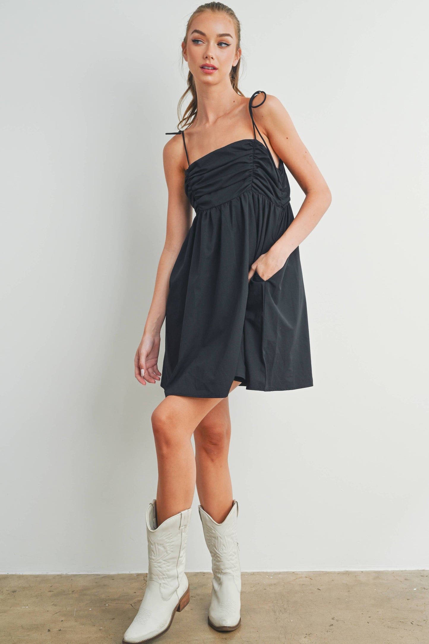 Bowtie Strap Mini Dress