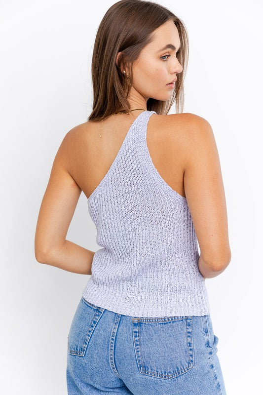 One Shoulder Knit Top