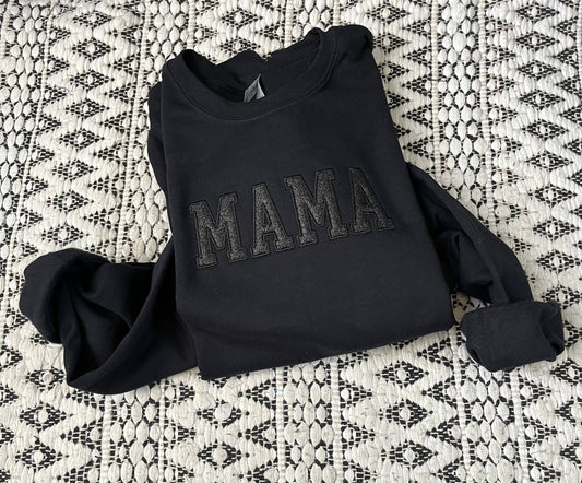 Black Glitter Mama Sweatshirt