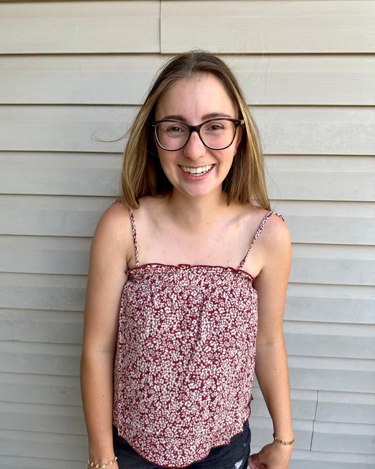 Red Floral Tank