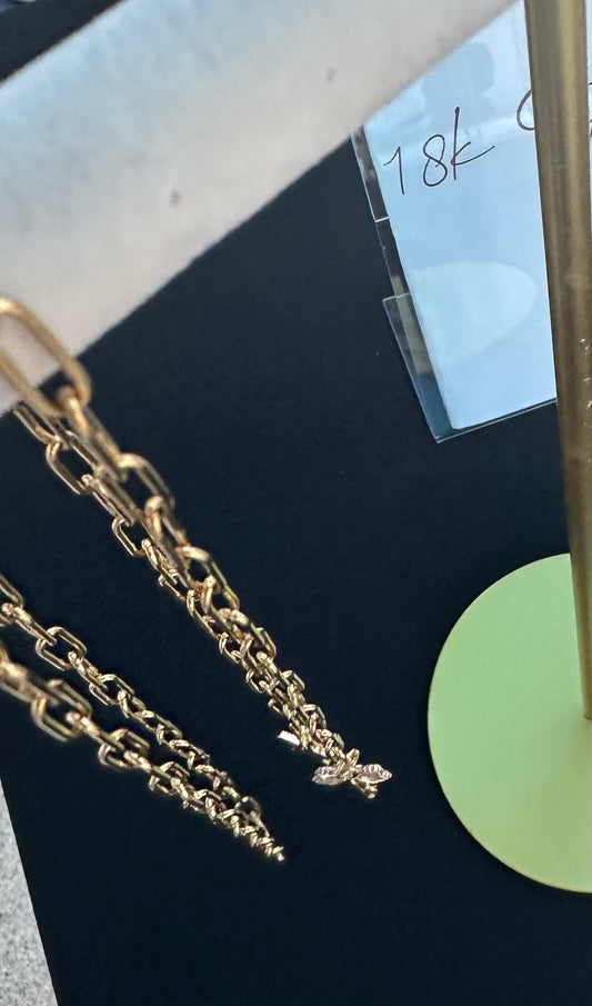 18k Gold Plated Paperclip Chain