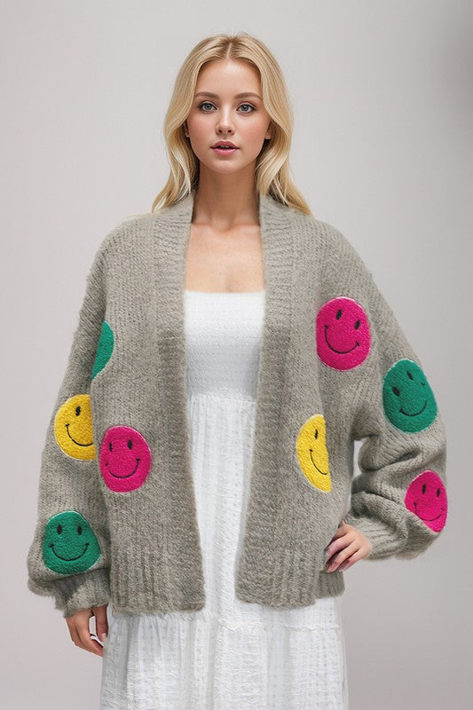 Smiley Knitted Cardigan